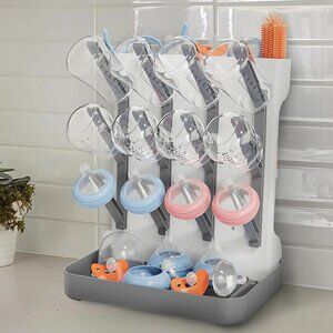 Countertop Kitchen Organize Bottles & Baby Accessories Brushes Pacifiers-Grey